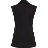 We fashion - Dames gilet met glitter - Regular fit - Zwart - Maat: 34