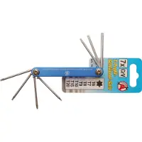 Kraftmann Klappschlüssel T-Profil (für Torx) T6 - T20 7-tlg.