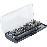 Kraftmann Bits- en dopsleutel/hoekschroevendraaierset Aandrijving 6,3 mm (1/4") 26 stuks. (6,3 mm)