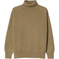 GOBI Cashmere Trui 'Unisex High-Neck Cashmere Sweater' olijfgroen
