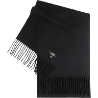 GOBI Cashmere Sjaal 'Unisex Cashmere Fringed Scarf' zwart