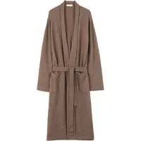 GOBI Cashmere Badjas lang 'Men's Cashmere Robe' taupe