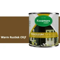Koopmans Verf Koopmans Perkoleum Zijdeglans Dekkend – Houtverf Buiten – Dekkende Beits voor Schutting & Gevel – Elastisch & Weerbestendig – 750 ml – Warm Rustiek Olijf
