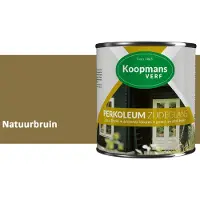 Koopmans Verf Koopmans Perkoleum Zijdeglans Dekkend – Houtverf Buiten – Dekkende Beits voor Schutting & Gevel – Elastisch & Weerbestendig – 750 ml – Natuurbruin