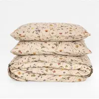 Unyqoos Chic botanisch bloemen beddengoedset met ritssluiting en kussenslopen