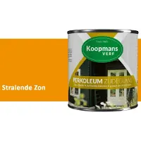 Koopmans Verf Koopmans Perkoleum Zijdeglans Dekkend – Houtverf Buiten – Dekkende Beits voor Schutting & Gevel – Elastisch & Weerbestendig – 2,5 l – Stralende Zon