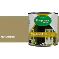 Koopmans Verf Koopmans Perkoleum Zijdeglans Dekkend – Houtverf Buiten – Dekkende Beits voor Schutting & Gevel – Elastisch & Weerbestendig – 750 ml – Natuurgeel