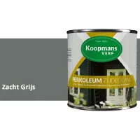 Koopmans Verf Koopmans Perkoleum Zijdeglans Dekkend – Houtverf Buiten – Dekkende Beits voor Schutting & Gevel – Elastisch & Weerbestendig – 2,5 l – Zacht Grijs