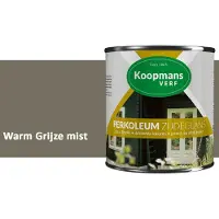 Koopmans Verf Koopmans Perkoleum Zijdeglans Dekkend – Houtverf Buiten – Dekkende Beits voor Schutting & Gevel – Elastisch & Weerbestendig – 2,5 l – Warm Grijze mist