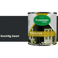 Koopmans Verf Koopmans Perkoleum Zijdeglans Dekkend – Houtverf Buiten – Dekkende Beits voor Schutting & Gevel – Elastisch & Weerbestendig – 750 ml – Krachtig Zwart