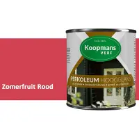 Koopmans Verf Koopmans Perkoleum Hoogglans Dekkend – Zomerfruit Rood – 750 ml – Dekkende Beits Buiten – Schutting, Gevel & Tuinhout