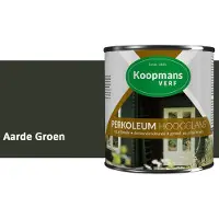 Koopmans Verf Koopmans Perkoleum Hoogglans Dekkend – Aarde Groen – 750 ml – Dekkende Beits Buiten – Schutting, Gevel & Tuinhout
