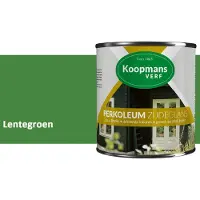 Koopmans Verf Koopmans Perkoleum Zijdeglans Dekkend – Houtverf Buiten – Dekkende Beits voor Schutting & Gevel – Elastisch & Weerbestendig – 2,5 l – Lentegroen