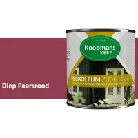 Koopmans Verf Koopmans Perkoleum Zijdeglans Dekkend – Houtverf Buiten – Dekkende Beits voor Schutting & Gevel – Elastisch & Weerbestendig – 2,5 l – Diep Paarsrood