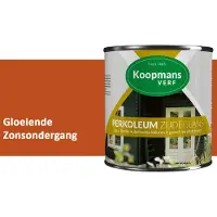 Koopmans Verf Koopmans Perkoleum Zijdeglans Dekkend – Houtverf Buiten – Dekkende Beits voor Schutting & Gevel – Elastisch & Weerbestendig – 2,5 l – Gloeiende Zonsondergang