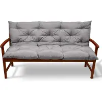 Beautissu Tuinbank kussen Flair BR - kussens voor tuinmeubelen 180 x 50 x 50 cm licht grijs - zitkussen en rugkussen