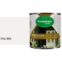 Koopmans Verf Koopmans Perkoleum Hoogglans Dekkend – Fris Wit – 750 ml – Dekkende Beits Buiten – Schutting, Gevel & Tuinhout