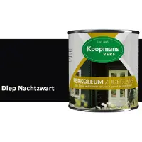 Koopmans Verf Koopmans Perkoleum Zijdeglans Dekkend – Houtverf Buiten – Dekkende Beits voor Schutting & Gevel – Elastisch & Weerbestendig – 2,5 l – Diep Nachtzwart
