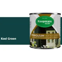 Koopmans Verf Koopmans Perkoleum Hoogglans Dekkend – Koel Groen – 750 ml – Dekkende Beits Buiten – Schutting, Gevel & Tuinhout