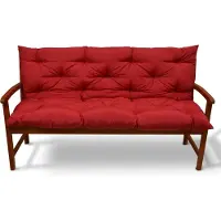 Beautissu Tuinbank kussen Flair BR - kussens voor tuinmeubelen 100 x 50 x 50 cm rood - zitkussen en rugkussen