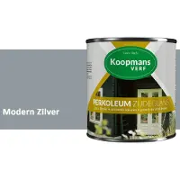 Koopmans Verf Koopmans Perkoleum Zijdeglans Dekkend – Houtverf Buiten – Dekkende Beits voor Schutting & Gevel – Elastisch & Weerbestendig – 2,5 l – Modern Zilver