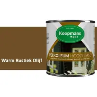 Koopmans Verf Koopmans Perkoleum Hoogglans Dekkend – Warm Rustiek Olijf – 750 ml – Dekkende Beits Buiten – Schutting, Gevel & Tuinhout