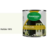 Koopmans Verf Koopmans Perkoleum Zijdeglans Dekkend – Houtverf Buiten – Dekkende Beits voor Schutting & Gevel – Elastisch & Weerbestendig – 2,5 l – Helder Wit