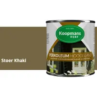 Koopmans Verf Koopmans Perkoleum Hoogglans Dekkend – Stoer Khaki – 2,5 l – Dekkende Beits Buiten – Schutting, Gevel & Tuinhout