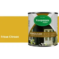 Koopmans Verf Koopmans Perkoleum Hoogglans Dekkend – Frisse Citroen – 2,5 l – Dekkende Beits Buiten – Schutting, Gevel & Tuinhout