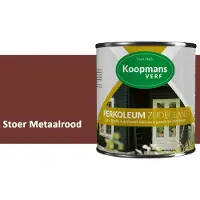 Koopmans Verf Koopmans Perkoleum Zijdeglans Dekkend – Houtverf Buiten – Dekkende Beits voor Schutting & Gevel – Elastisch & Weerbestendig – 750 ml – Stoer Metaalrood