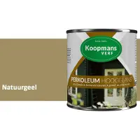 Koopmans Verf Koopmans Perkoleum Hoogglans Dekkend – Natuurgeel – 750 ml – Dekkende Beits Buiten – Schutting, Gevel & Tuinhout