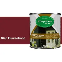 Koopmans Verf Koopmans Perkoleum Hoogglans Dekkend – Diep Fluweelrood – 750 ml – Dekkende Beits Buiten – Schutting, Gevel & Tuinhout
