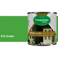 Koopmans Verf Koopmans Perkoleum Hoogglans Dekkend – Fris Groen – 750 ml – Dekkende Beits Buiten – Schutting, Gevel & Tuinhout