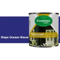 Koopmans Verf Koopmans Perkoleum Zijdeglans Dekkend – Houtverf Buiten – Dekkende Beits voor Schutting & Gevel – Elastisch & Weerbestendig – 750 ml – Diepe Oceaan Blauw