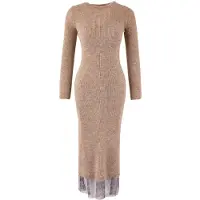 Turkishsouq Maxi-jurk voor dames met ruitjespatroon, lange pasvorm, casual/dagelijks, A-lijn