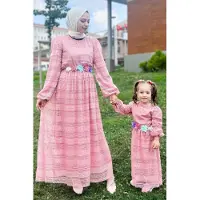 Turkishsouq Kant Moeder Jurk Roze
