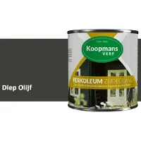 Koopmans Verf Koopmans Perkoleum Zijdeglans Dekkend – Houtverf Buiten – Dekkende Beits voor Schutting & Gevel – Elastisch & Weerbestendig – 750 ml – Diep Olijf