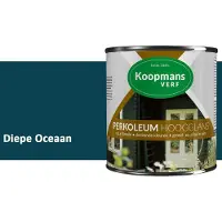 Koopmans Verf Koopmans Perkoleum Hoogglans Dekkend – Diepe Oceaan – 2,5 l – Dekkende Beits Buiten – Schutting, Gevel & Tuinhout