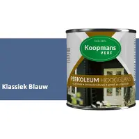 Koopmans Verf Koopmans Perkoleum Hoogglans Dekkend – Klassiek Blauw – 750 ml – Dekkende Beits Buiten – Schutting, Gevel & Tuinhout