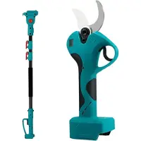 Happiq Telescopische paal snoeischaar – Voor tuin en hoge takken – Borstelloze 45 mm 2-in-1 snoeischaar, 2800 W – Zonder batterij