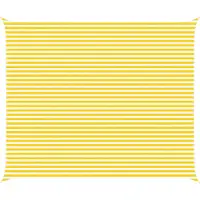 vidaXL Zonneschaduw Geel en Wit 6 x 5 m 100% Polyester Oxford