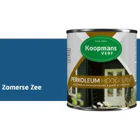 Koopmans Verf Koopmans Perkoleum Hoogglans Dekkend – Zomerse Zee – 750 ml – Dekkende Beits Buiten – Schutting, Gevel & Tuinhout