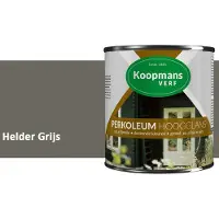 Koopmans Verf Koopmans Perkoleum Hoogglans Dekkend – Helder Grijs – 750 ml – Dekkende Beits Buiten – Schutting, Gevel & Tuinhout