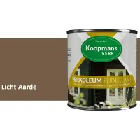 Koopmans Verf Koopmans Perkoleum Zijdeglans Dekkend – Houtverf Buiten – Dekkende Beits voor Schutting & Gevel – Elastisch & Weerbestendig – 750 ml – Licht Aarde