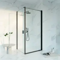 FortiFura Galeria Douchecabine - 160x90x200 - Profiel veiligheidsglas - anti kalk - mat zwart SW1122486/SW797918/SW797905