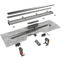Easy drain Easydrain Compact 30 TAF afvoergoot 100 cm rooster als zero of tegel design RVS