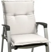 Beautissu Base NL Kussen voor Tuinstoelen 100 x 50 x 6 cm Natuur - Tuinstoelkussens - Zitkussen Tuinstoel