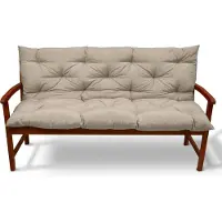 Beautissu Tuinbank kussen Flair BR - kussens voor tuinmeubelen 150 x 50 x 50 cm natuur - zitkussen en rugkussen
