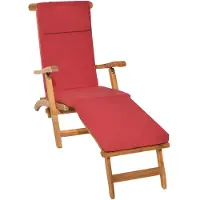 Beautissu LoftLux DC tuinkussen voor deckchair 175 x 45 x 5 cm – ligbedkussen blauw - tuinkussens hoge rug - kussen ligstoel