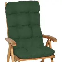 Beautissu Flair HL Tuinstoelkussens Hoge Rug 120x50 cm Groen Tuinkussen in Matraskussen Kwaliteit